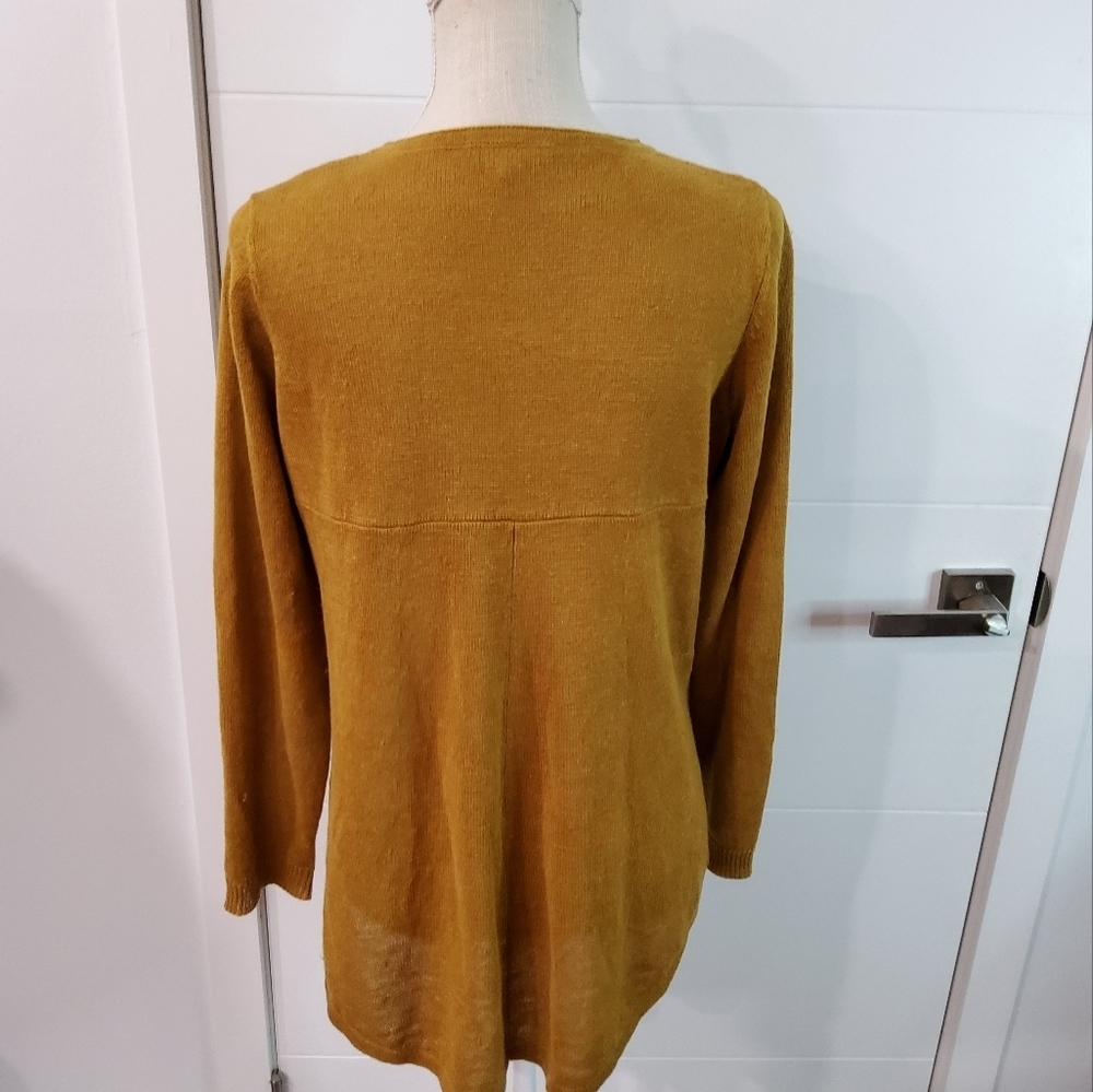 Eileen Fisher Organic Linen Knit Cardigan Size SP - Picture 4 of 11